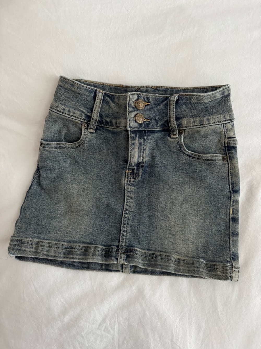 Princess Polly Low Rise Denim Mini Skirt